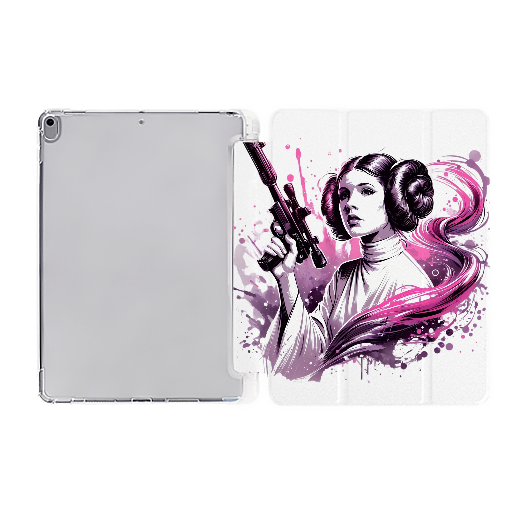 （画像用） スター・ウォーズ Star Wars IPad ケース ペン収納付き 三つ折りスタンド PUレザー×シリコン 対応機種9.5/10.5/10.9インチ